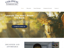 Tablet Screenshot of colonialfunerals.com